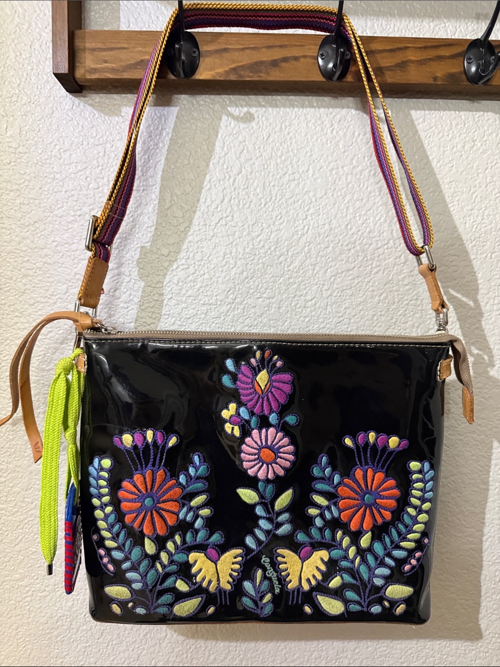 Consuela Embroidered Crossbody Bag